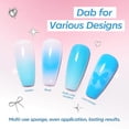 thumbnail image 5 of modelones Gel Nail Polish Kit White French Jelly Pink Winter Blue Ocean Gel Polish Set with 10 Pcs Nails Sponge for Ombre & Stickers, 4 Colors Gel Mini Salon Home DIY Trend Manicure Gift for Women, 5 of 9