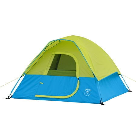 Firefly! Outdoor Gear Youth 2-Person Dome Camping Tent - Blue/Green Color, One Room