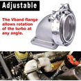 thumbnail image 4 of 3.0" V-Band Cast Turbo Elbow Downpipe Adapter 304 Stainless Steel for T3 T4 Flange Turbocharge, 4 of 5