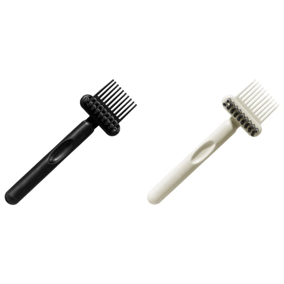Cleaning Brush 2-in-1 Hairbrush Cleaner Tool – Portable Comb Rake for Lint & Oil, 2 Pack