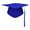 Blue, variant on Blue Graduation Cap with Adjustable Tassel for Ceremony Accessories Unisex Formal Hat Commencement Event Essential