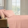 thumbnail image 2 of Elegant Comfort 6-Piece Sheet Set - 1500 Series Hotel Quality Microfiber - Deep Pocket, Wrinkle Resistant 6-Piece Damask Stripe Bed Sheet Set, Full, Dusty Rose, 2 of 6