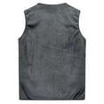 thumbnail image 2 of Men's Lamb Wool Solid Color Waistcoat Vest, 2 of 2