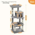 thumbnail image 3 of PEQULTI 45.7" Multi-Level Cat Tree Large Cat Tower Indoor with Condo and Hommock Light Gray, 3 of 11