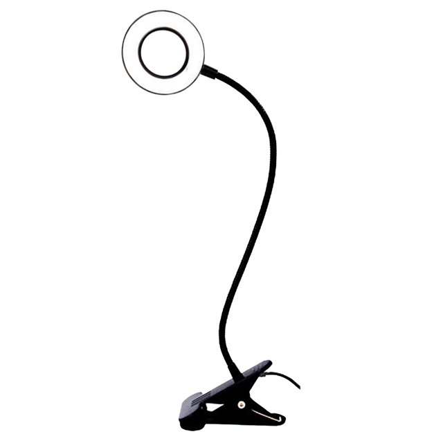 Clip en la lámpara 5W Clip de metal en la luz de lectura 3000K a 6000K Sujeción segura 5V 2A para salón de belleza