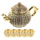 thumbnail image 1 of 6pcs Miniature Tea Cup Set Teapot Mini Cup Desktop Play House Ornaments, 1 of 3