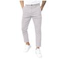 thumbnail image 1 of Afdoent Men's Pants New Male Double Fold Line Solid Color Casual Pants Classic, 1 of 8