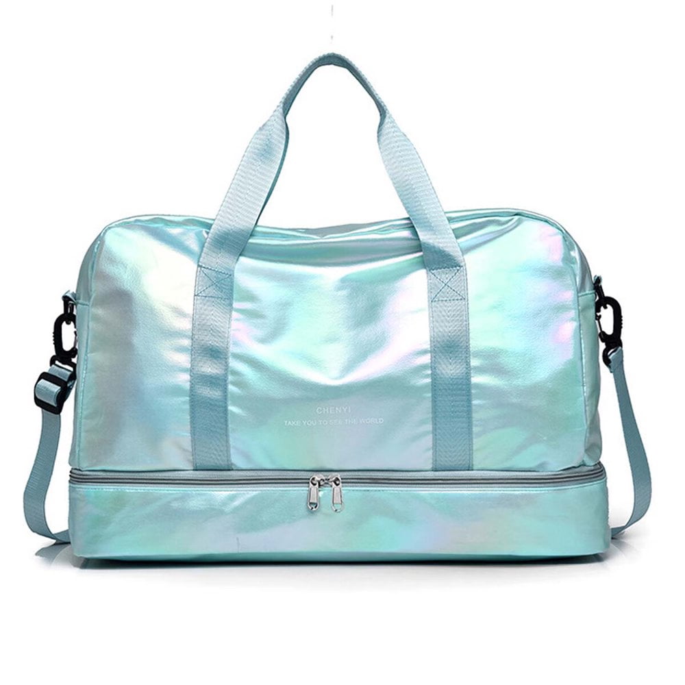 Sac de Sport de Voyage pour Gym Femmes Filles Sac Week-End Sacs de Sport avec Compartiment à Chaussures Poche Humide Rose
