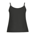 thumbnail image 5 of Tittly Spring Tops for Women Tank Top for Women Cotton Linen Camisole Tops For Women Spaghetti Strap Loose Fit Tank Top Summer 2025 Casual Sleeveless Shirts Sleeveless Top Vest for Women Black L, 5 of 7