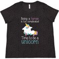 thumbnail image 3 of Inktastic Time to Be a Unicorn Women's Plus Size T-Shirt, 3 of 5