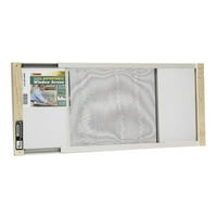 Wood Frame Adjustable Window Screen, 10" x 37"
