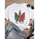 thumbnail image 2 of Camiseta con estampado de árbol de estrellas para mujer, ropa de vacaciones de Festival encantador, Feliz Navidad, Año Nuevo, moda femenina, camisetas gráficas, 2 of 4