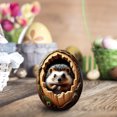 thumbnail image 3 of Hedgehog in Nest Hanging Ornament, Christmas/Easter/Halloween/Daily Tree Decoration, Flat Owl Gifts for Grandparents, Parents, Kids, Neighbors, Friends Owl Ornaments for Christmas Tree, 3 of 4