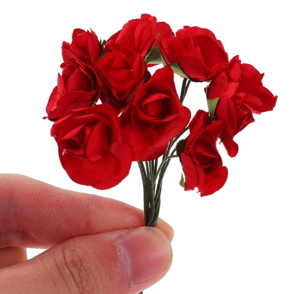 OUNONA 144Pcs Artificial Flowers Bulk Simulated Plum Paper Flower Home Ornament for Shop