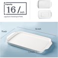 thumbnail image 2 of Large Serving Platter with Handles 16"x9" - White Porcelain Trays Set of 3, Rectangular Platters for Entertaining, Party, Appetizer, Charcuterie, 2 of 3