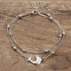thumbnail image 5 of Tobilleras boho de doble capa con cuentas para mujer, colgantes con cuentas, cadenas para los pies, pulseras de playa y tobilleras, 5 of 5