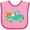 Pink and Fuchsia, variant on Inktastic Cute Easter Bunny in Blue Truck with Carrots Boys or Girls Baby Bib
