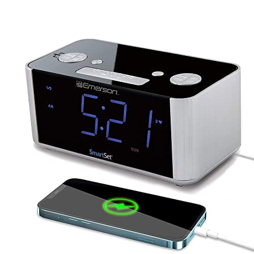 Emerson SmartSet Alarm Clock , USB port for iPhone/iPad/iPod/Android