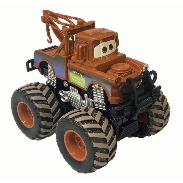 12 Styles Movie Cars 3 Black Storm Jackson Lightning McQueen Curz Mater Giant Wheels Cars 1:55 Diecast Vehicles Toys Set Children Car Toy (Mater)