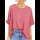 thumbnail image 1 of Camiseta Holgada Informal de Verano de Corta para Mujer. Rojo M, 1 of 8
