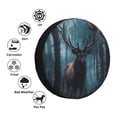 thumbnail image 4 of Sikiie Mystical Forest Elk PVC Leather Spare Tire Wheel Cover Spare Tire Cover, for Car Truck SUV Camper Trailer Universal Fit(14-17in)-16 inch, 4 of 6
