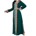 thumbnail image 2 of Amzcrzy Robes Musulmanes pour Femmes, Jupe en Polyester, Mode Été, Imprimé, Manches Longues, Robe Longue pour Femmes, 2 of 5