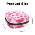 thumbnail image 2 of 1Pc Cute Period Bag Menstrual Cup Pouch, Large Storage Bag Sanitary Purse for Sanitary Napkin Pads, Pink Dots Pattern Pads Organizer for Girls Women, 2 of 6