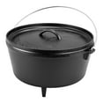thumbnail image 2 of Lodge Yellowstone 8 Quart Seasoned Cast Iron Power Y Deep Camp Dutch Oven, 12 Inch Diameter, 2 of 7