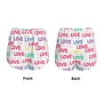 thumbnail image 3 of Balery gray stripes and hearts Pattern Women's Running Shorts with Liner 2 Pockets Elastic Workout Athletic Gym Yoga Shorts-X-Large, 3 of 7