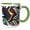 Green/White, variant on 3drose, Zig and Zag, 11oz Two-tone Green Mug