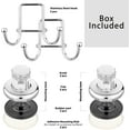 thumbnail image 4 of Powerful Vacuum Suction Cup Hooks - Organizer for Towel, Bathrobe and Loofah - Strong Stainless Steel Towel Hooks for Bathroom & Kitchen, Towel Hanger Storage (2 Pack), 4 of 6