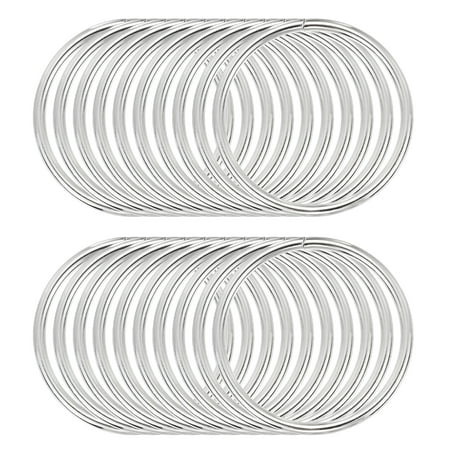 Uxcell 40 Pcs Metal Hoop Rings for Craft 2.3 Inch Floral Wreath Macrame Hoops Dream Catcher Rings for DIY Crafts Macrame Plant Hangers, Silver