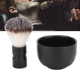 thumbnail image 1 of Set de tazón y brocha de afeitar Fugacal acero inoxidable Kit de cepillo suave para el cabello, 1 of 6