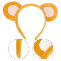 KAKOWELY Bear Ears Headband 1Pcs with Plush and Fabric for Toddlers and Adults Daily Wear