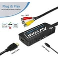 thumbnail image 3 of PORTHOLIC RCA to HDMI Converter, Composite to HDMI Converter, AV to HDMI Adapter Support 1080P PAL/NTSC with RCA & HDMI Cable, Compatible with STB, N64, Xbox, VHS, Blue-Ray DVD, 3 of 7
