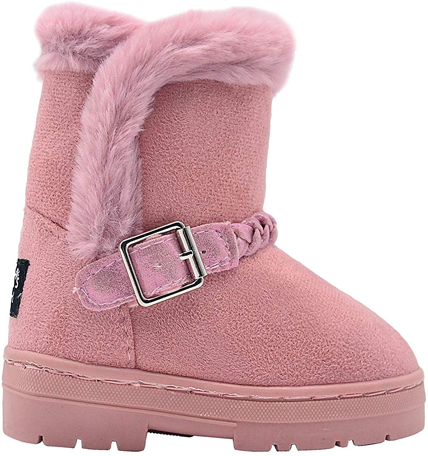 dELiA's Toddler Girls Cozy MidCalf Faux Fur Trim Microsuede Winter