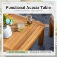 thumbnail image 4 of Homall 6-Seat Patio Conversation Set Acacia Wood Outdoor Furniture Set, White, 4 of 7
