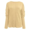 thumbnail image 6 of Otvok Autumn/Winter Womens Sweaters Knitting Long Sleeve Solid Tops, 6 of 7