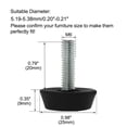 thumbnail image 2 of Uxcell 100pcs M6 x 20 x 25mm Pies Niveladores Ajustables para Muebles, Protector de Suelo para Patas de Mesa y Escritorio, 2 of 7