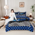thumbnail image 4 of Homewish Racing Car Full Size Comforter Sets 3-Piece for Teens Boys Girls,Extreme Sport Bedding Comforter Set,Geometric Buffalo Plaid Lightweight Bedding Sets,Microfiber Bedroom Decor, 4 of 8