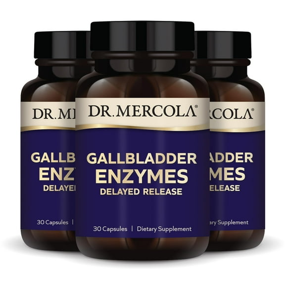 Dr. Mercola Gallbladder Enzymes Delayed Release, 90 Servings (90 Capsules), Dietary Supplement, Digestive and Gut Health, Non-GMO