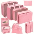 thumbnail image 2 of CHUANK 9-Piece Set of Large Capacity Travel Pack Cubes  Lightweight Travel Luggage Organizers - Portable Clothes Storage Bags - Easygoing Casual Travel Bags - Made of Polyester, 2 of 7