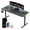 Black, variant on COMHOMA 55" Gaming Desk with Smart APP & Remote RGB Lights, Carbon Fiber Surface Computer Table with Full Mouse Pad & Headphone Hook, Black