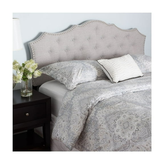 Modern Fabric Headboard - Greyish Beige Upholstered Headboard for Beds - Bedroom Headboards