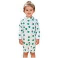 thumbnail image 2 of Trajes de baño para mujer, trajes de baño para mujer y niña, traje de baño estampado de manga larga con cuello redondo y protección solar, traje de baño de verano, traje de baño de poliéster para niña, 2 of 6