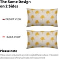 thumbnail image 4 of Yellow Palm Tree Lumbar Pillow Covers 12X20 InchTropical Coconut Trees Coastal Plants Decorative Pillow Cases Set of 2 Summer Retro Cotton Linen Throw Pillows Home Decor For Sofa Couch Porch Outdoor, 4 of 6