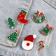 thumbnail image 2 of Broche de Navidad de dibujos animados, alfileres esmaltados con campana de árbol de Navidad de Papá Noel, insignia bonita, sombrero, Pin de solapa vaquera, regalos de joyería para fiesta y Festival, 2 of 4