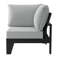 thumbnail image 2 of WestinTrends Montara Outdoor HDPE Sectional Corner Sofa Seat with Water-Proof Cushions, Black/Light Gray, 2 of 15