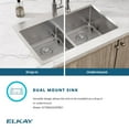 thumbnail image 4 of SS 33x22x9 Dbl Dual Mt Sink Kit, 4 of 7