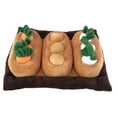 thumbnail image 2 of Juguetes de peluche de zanahoria creativos para niños, almohada relajante, divertido juguete masticable de verduras para perros. Marrón, 2 of 8